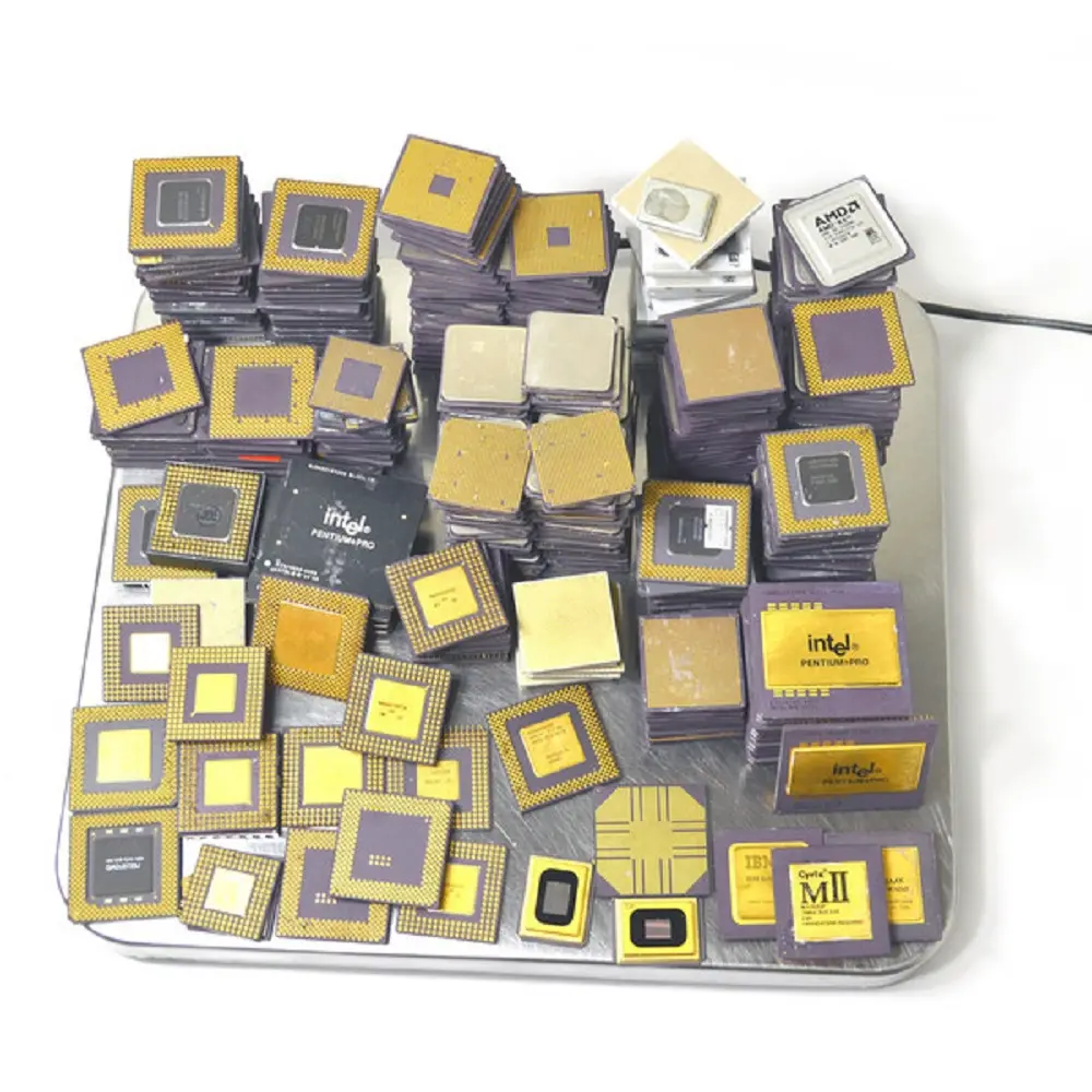 Procesador de cerámica de CPU de recuperación de oro de alto rendimiento, raspador de CPU de cerámica, PC, PENTIUM PRO scrap