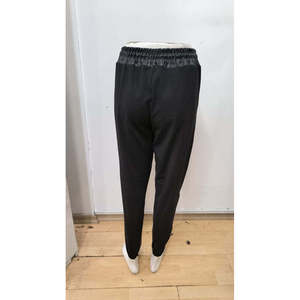 Pantalones Dalgic de mujer con cintura alta, bolsillos elásticos y detalles de cuero, 30180 - Negro - Product Image 6
