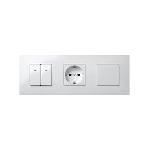 Cornice bianca compatta con 3 elementi e dimensioni 85x233mm. (Simon 27 Play 2700630-030) - Product Image 2