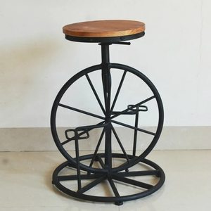 Vente en gros, offre spéciale, tabouret de bar classique rembourré en métal, chaise de bar haute, tabouret style bicyclette pour bars, repas en plein air - Product Image 2