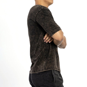 เสื้อยืดผู้ชายผ้าซักแบบแอซิดไซส์ใหญ่พิเศษผ้าฝ้าย100% วินเทจผ้าถัก - Product Image 6