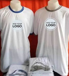 Polyester Cotton Ringer Tee Ringers T Shirts Custom Logo Men's Short Sleeve Solid Crew Neck T-Shirt - Product Image 6