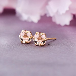 Boucles d'oreilles en Morganite rose pêche, argent sterling 925 plaqué or 14 carats, bijoux élégants en pierres précieuses pour femmes - Product Image 5