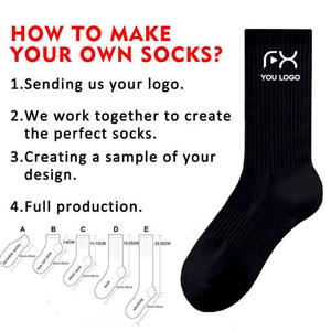Unisex High Quality Custom Crew <b>Socks</b> White <b>Black</b> Logo Anti-Bacterial Seamless Cotton Men's Quality Athletic Casual <b>Socks</b> - Product Image 5