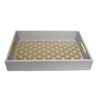 Plateau de rangement multifonctionnel en cuir fait main de style américain pour parfums, cosmétiques, bijoux, utilisation dans la salle de bain