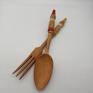 Ensemble de couverts en bois léger, bords lisses, ustensiles en bois naturel pour les repas quotidiens et les pique-niques - Product Image 3
