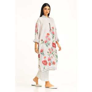 Chemise imprimée Dobby texturée de style bohème, motif floral pour le printemps/été IPS-44807-A - Product Image 4