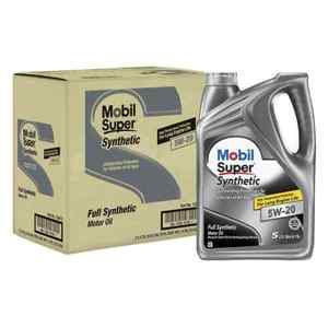Mobil Super Synthétique 5W-20 Premium Lubrifiant Automobile 5 pintes Lot de 3 - Product Image 1