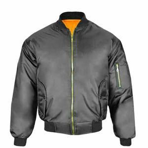 Chaqueta Bomber de Invierno para Hombre de Alta Calidad, Chaqueta de Lona Personalizada al por Mayor con Manga Larga y Cuello Alto, Estilo Hip Hop - Product Image 5