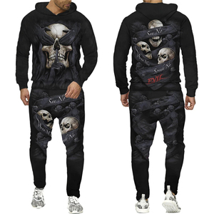 Venta al por mayor de los hombres de Otoño Invierno de 2 piezas Casual Fitness Sport Suit Jogging Gym Sudadera con capucha de lana con logotipo transpirable a prueba de viento - Product Image 5