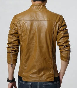 Chaqueta con capucha y cremallera de cuello alto de cuero de la mejor calidad para hombre, todos los colores, tallas, transpirable, antibacteriana, parte delantera de otoño - Product Image 2