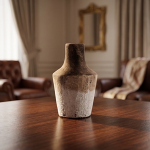 Vase en terre cuite de style nordique, poterie en céramique, vase à fleurs, décoration esthétique pour la maison, accessoires de décoration de table - Product Image 2
