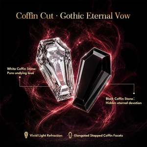 Jeulia Gothic Black Rose <b>Cross</b> Coffin Fashion <b>Ring</b> - Product Image 5