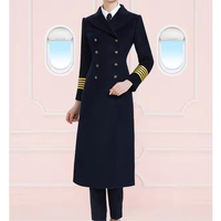 Uniformes de compagnie aériens personnalisés, ensembles blazer et pantalon d'hôtesse de l'air, uniforme d'hôtesse de l'air pour femmes, uniformes de compagnie aérienne
