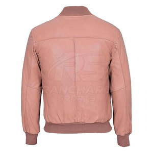 Chaqueta Bomber de Cuero, Elegante, Cálida, Cómoda para Uso Diario, Chaqueta Bomber de Cuero Moderna y Suave para Moda Diaria - Product Image 2