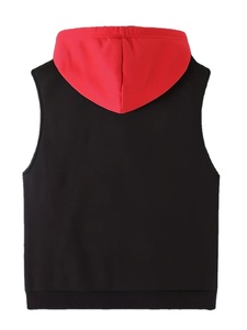 เสื้อกั๊กมีฮู้ดแขนกุดสีพื้นสไตล์ไฮสตรีทสำหรับผู้ชาย มีซิปปิด เหมาะสำหรับใส่เป็นเสื้อนอกช่วงฤดูใบไม้ผลิ - Product Image 2