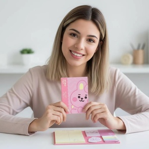 Papeterie créative Kawaii Bt21 baby, notes autocollantes Kpop, carnet pliable multifonctionnel - 12246 - Product Image 2