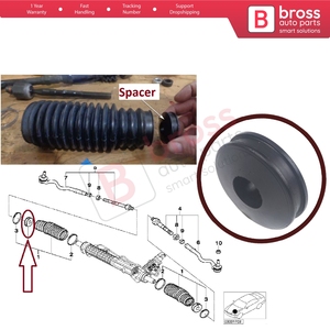 BSP1080 Joint de crémaillère de direction, soufflet, anneau d'espacement, réducteur 32131094933 pour 3 E46 1998-2006 E85 E86 Z4 Roater Coupe - Product Image 5