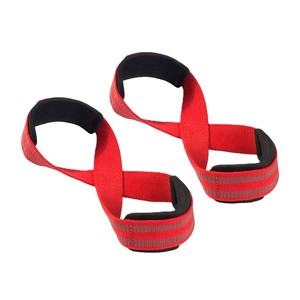 Sangle de musculation en coton de haute qualité personnalisable en forme de 8, respirante, antidérapante, fermeture élastique pour soulever des poids morts - Product Image 3