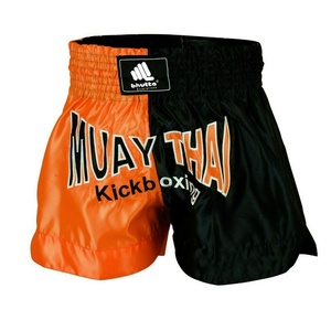 กางเกงมวยไทยพรีเมียม ผ้าซาติน สกรีนโลโก้ได้ ออกแบบเองได้ สำหรับคิกบ็อกซิ่ง MMA ฝึกซ้อม ระบายอากาศได้ดี ทรงหลวม ใส่ได้ทั้งชายและหญิง - Product Image 4