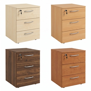 Modern White 3-Drawer File <b>Cabinet</b> MDF <b>Lockable</b> Freestanding Office <b>Storage</b> Home Office Commercial Use - Product Image 6