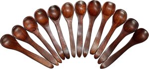 Cuillère en bois poli naturel pour mélanger le thé, le café et le sucre avec une finition lisse et une prise en main confortable - Product Image 4