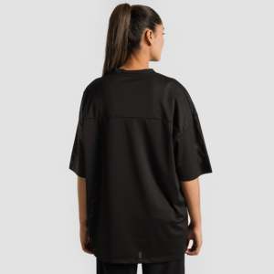 เสื้อเจอร์ซีย์ทรงสลิมฟิต ผ้าฝ้าย 100% สีดำ พร้อมป้ายยี่ห้อแบบกำหนดเอง และลายพิมพ์โลโก้ฮิปฮอปสุดฮิต - Product Image 3