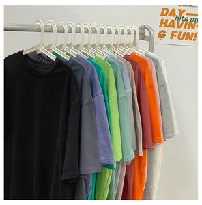 Heavyweight 100% Cotton Made Men <b>Oversized</b> <b>T</b> <b>Shirts</b> / High Quality Men's <b>Plain</b> Solid Color Loose Fit Men Casual <b>T</b> <b>Shirts</b> - Product Image 3