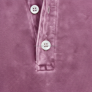 Camiseta Henley de Algodón Lavado, Corte Ajustado, Venta al Por Mayor, Pedidos al Por Mayor, OEM, Etiqueta Privada Personalizada para Hombre - Product Image 6