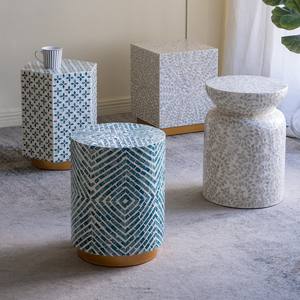 Juego de mesa auxiliar con incrustaciones de concha de perla, muebles para el hogar de gran calidad, mosaico de nácar, mesa auxiliar - Product Image 6