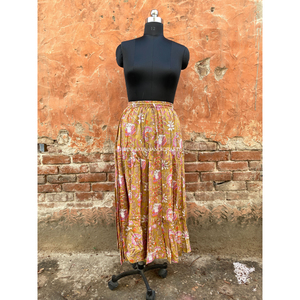 Printed Maxi Design Bohemian Style Cotton <b>Skirt</b> Boho <b>Floral</b> <b>Long</b> Wear <b>Skirts</b> Indian Tunic Women <b>Skirt</b> - Product Image 4