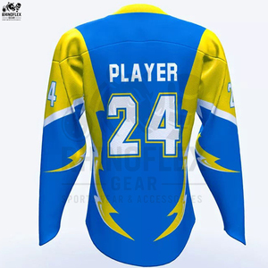 Maillot de hockey sur glace d'équipe sportive de haute qualité Logo personnalisé Coupe ajustée 100% polyester Respirant - Product Image 6
