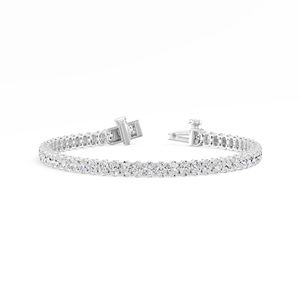 Bracelet de tennis élégant et confortable pour femmes 6.13 carats diamant ovale cultivé en laboratoire 14K/18K or bijoux fins pour la vente en gros - Product Image 2