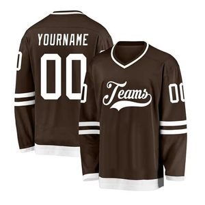Pakistan Manufacturer <b>Men's</b> Adult Ice Hockey Jersey 100% Polyester Breathable Quick Dry Digital Print Solid Color Custom Team - Product Image 6