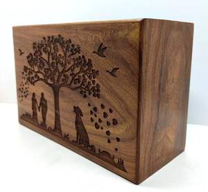 <b>Urns</b> <b>Wooden</b> <b>Urn</b> <b>Ashes</b> Storage Box Loving Movement Tree Engraving Design Large <b>Urn</b> - Product Image 4