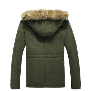 Hombres al aire libre grueso cremallera abrigo cálido algodón acolchado Parka chaqueta hombres Stand Collar Parka chaqueta - Product Image 2