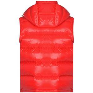 Blouson bombardier chaud d'hiver pour hommes sans manches en toile enduite imperméable avec logo personnalisable vente en gros - Product Image 6