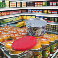 2024 nouveau produit taille personnalisée 211 boîte de thon vide PET avec couvercle POE facile à ouvrir clair Transparent remplissage à chaud chaud chaud pour le stockage des bonbons