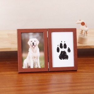 Huisdierglas & Hout Herdenkingsfotolijst Met Pootafdruk Diy Voor Honden En Katten Urnen Voor Crematie Voor Huisdieren - Product Image 2