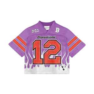 Wholesale American <b>Retro</b> <b>Football</b> Jersey Custom Print High Quality Sublimation Mesh Boxy Breathable Jerseys Plus Size PCS-R-09 - Product Image 1