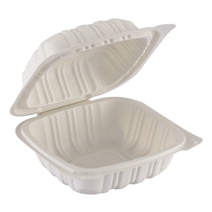 ProTakeOut [6 X 6 X 3.2 Pulgadas] Paquete de 250 Contenedores Blancos con Cierre de Esquina para Llevar, Aptos para Microondas, Duraderos, para Restaurantes - Product Image 1