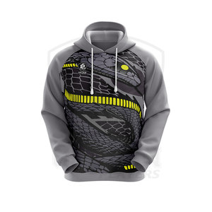 Vêtements décontractés Logo personnalisé Conception Noir/Gris Sweats à capuche pour hommes Custom Made Couleur Capuche à manches longues Sublimation Hoodie - Product Image 1