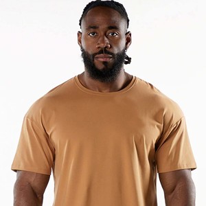 Camiseta de rendimiento para hombre <span class=keywords><strong>Rust</strong></span> Signature Drop Shoulder Design 94% algodón 6% Spandex Blend Raglan Cut - Product Image 5