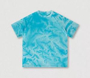 เสื้อยืดมัดย้อมสำหรับผู้ชายเสื้อยืดแขนสั้น100% ผ้าคอตตอน300ทรงหลวมขนาดใหญ่ - Product Image 2