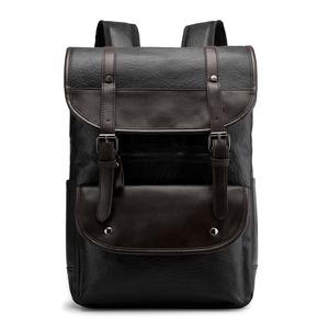Popular Laptop Bag High Quality Computer Back Pack Durable Waterproof Men PU Leather Backpack - Product Image 1
