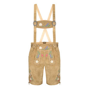 Pantalones cortos transpirables de alta calidad para la venta en línea Ropa casual hecha a medida Lederhosen Pantalones cortos bávaros para uso en adultos - Product Image 1