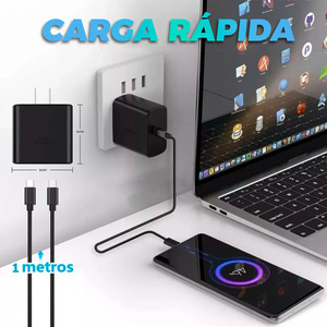 USB Type-<b>C</b> <b>Charger</b>, Fast Charging 2 Type-<b>C</b> <b>Ports</b> - Assorted Colors - Product Image 3