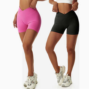Solid Color Soft <b>Women</b> Fitness Sports <b>Short</b> <b>Leggings</b> Comprehensive Training Jog High Waist Yoga <b>Short</b> - Product Image 1