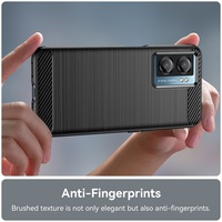 Coque de téléphone portable tendance antichoc en fibre de carbone brossée pour iPhone 17/16/15 Pro Max, coque souple