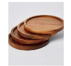 Couvre-boissons et dessous-de-verre en bois d'acacia écologiques de haute qualité, sans hêtre, pour verres et tasses, pour une utilisation moderne à la maison et au bureau - Product Image 4